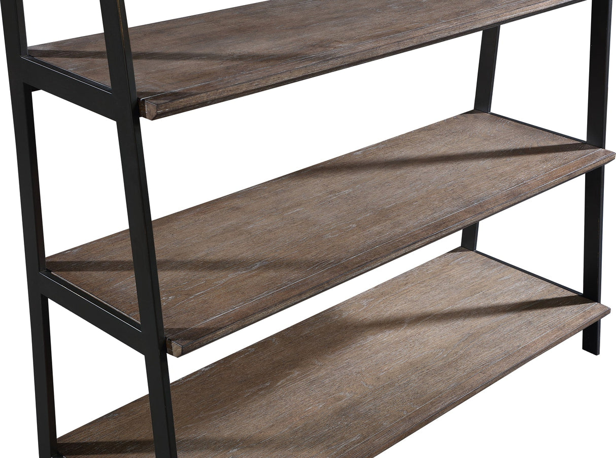 Finch Buckwheat/Antique Bronze Wood and Metal Etagere Bookcase