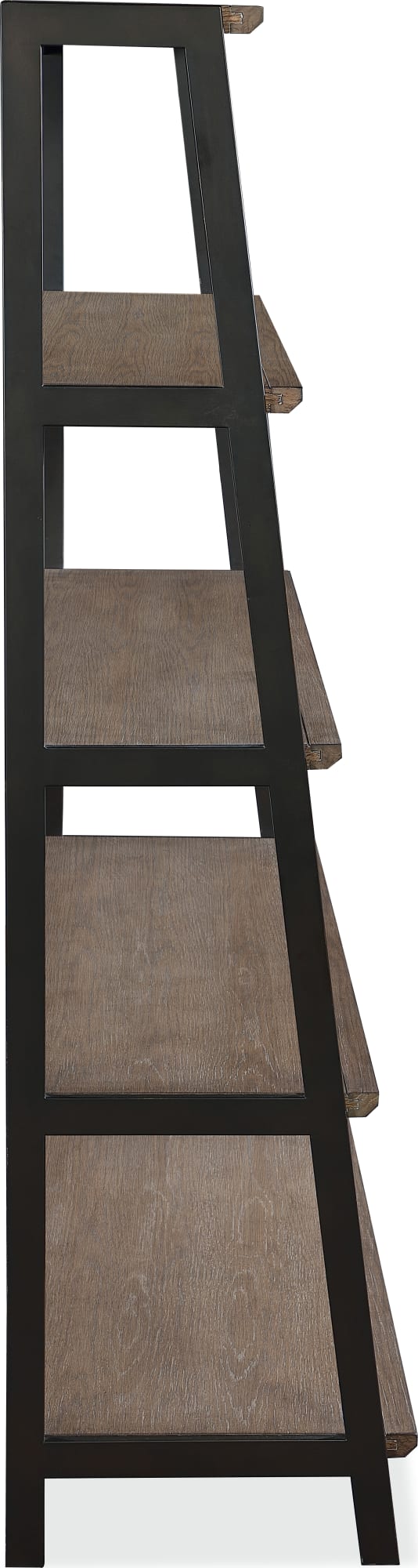 Finch Buckwheat/Antique Bronze Wood and Metal Etagere Bookcase by Modus Furniture at Eve Furniture