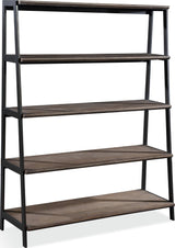 Finch Buckwheat/Antique Bronze Wood and Metal Etagere Bookcase by Modus Furniture at Eve Furniture