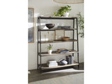 Finch Buckwheat/Antique Bronze Wood and Metal Etagere Bookcase by Modus Furniture at Eve Furniture