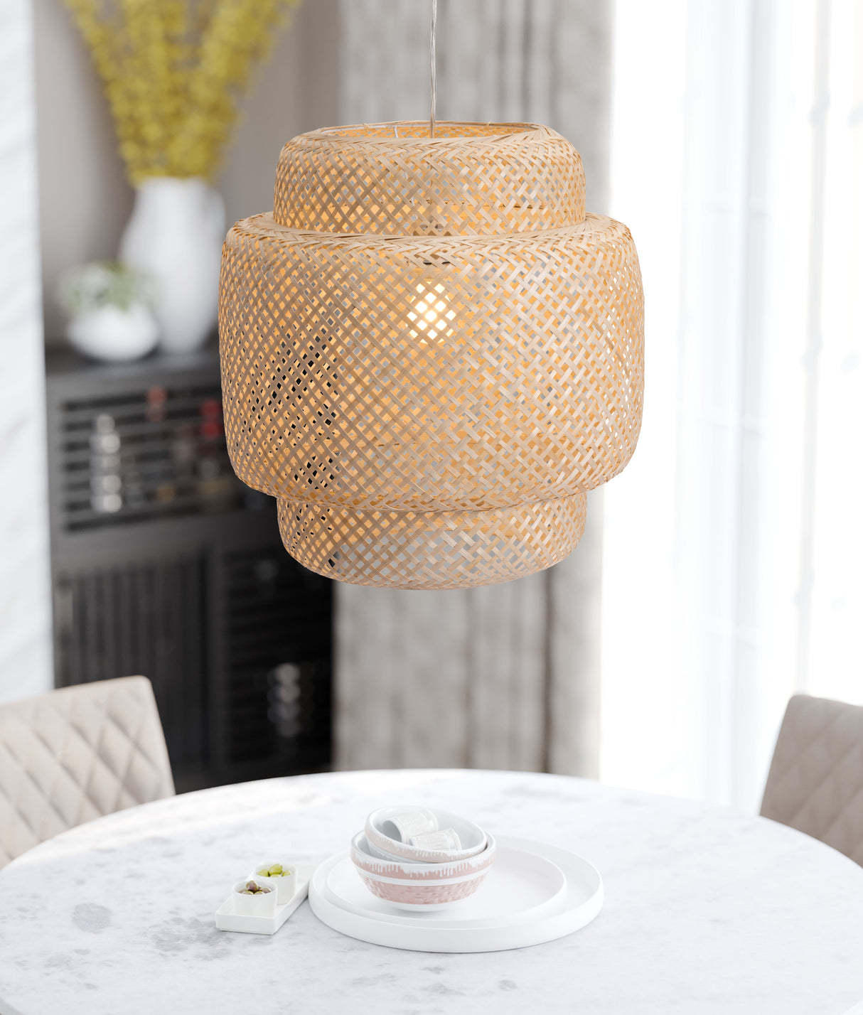 Finch Natural Ceiling Lamp by Zuomod at Eve Furniture