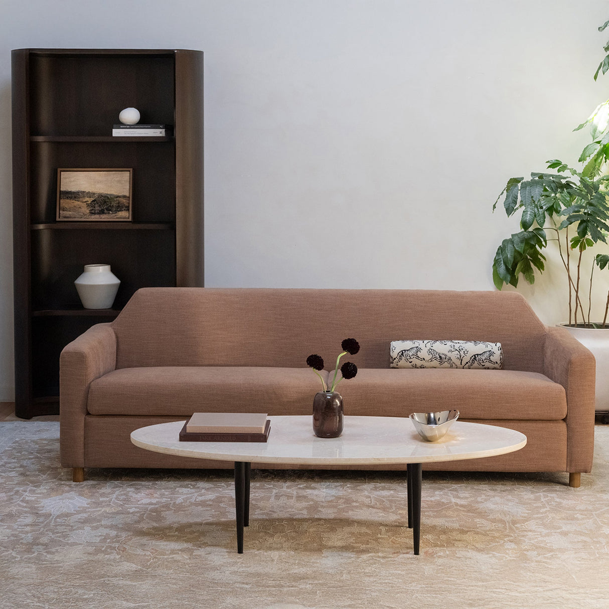 Finch Washed Pink Sofa by Moe's Home at Eve Furniture