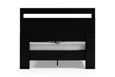 Finch Black/Brown Queen Panel Platform Bed by Ashley at Eve Furniture