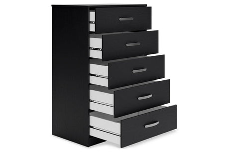 Finch Black Chest of Drawers by Ashley at Eve Furniture