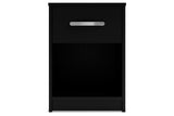 Finch Black Nightstand by Ashley at Eve Furniture