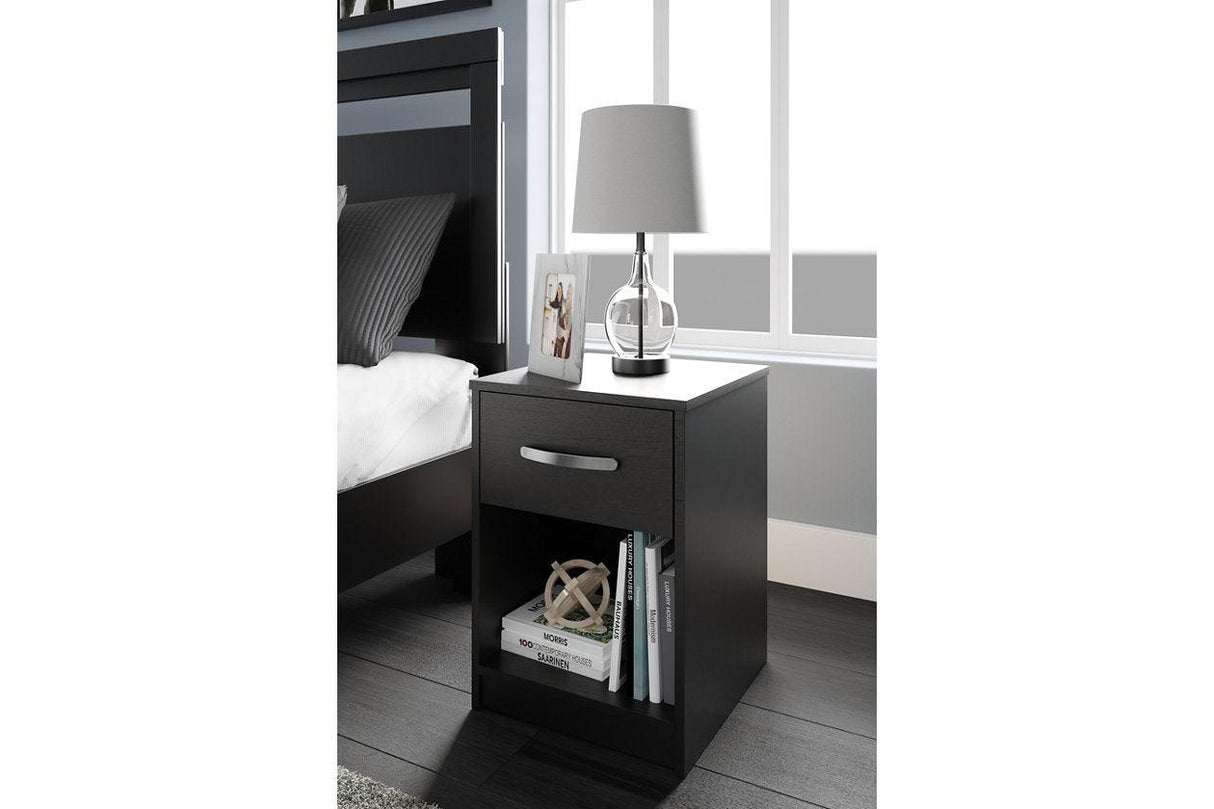 Finch Black Nightstand by Ashley at Eve Furniture