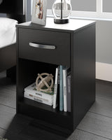 Finch Black Nightstand by Ashley at Eve Furniture