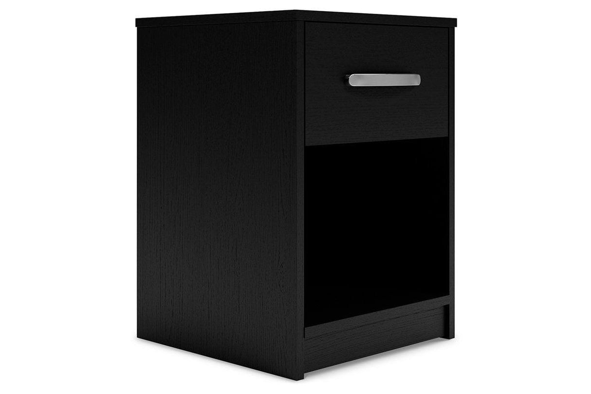 Finch Black Nightstand by Ashley at Eve Furniture