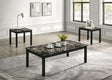 Findlay Black/White 3-Piece Occasional Table Set by Furniture of America at Eve Furniture