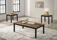 Findlay Brown 3-Piece Occasional Table Set by Furniture of America at Eve Furniture