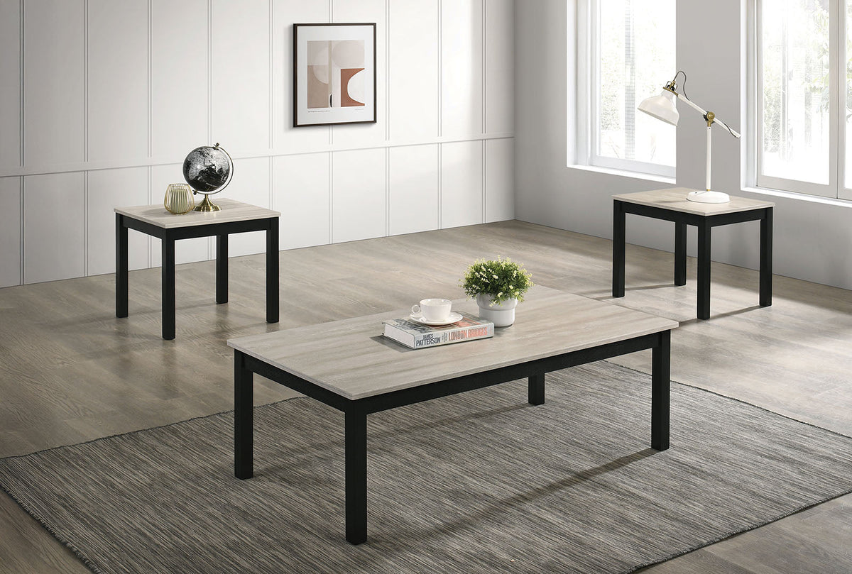 Findlay Light Gray 3-Piece Occasional Table Set