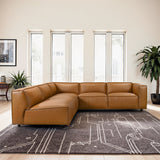 Findlay Mid Century Modern Vegan Leather Corner Sectional Sofa by Ashcroft Furniture at Eve Furniture