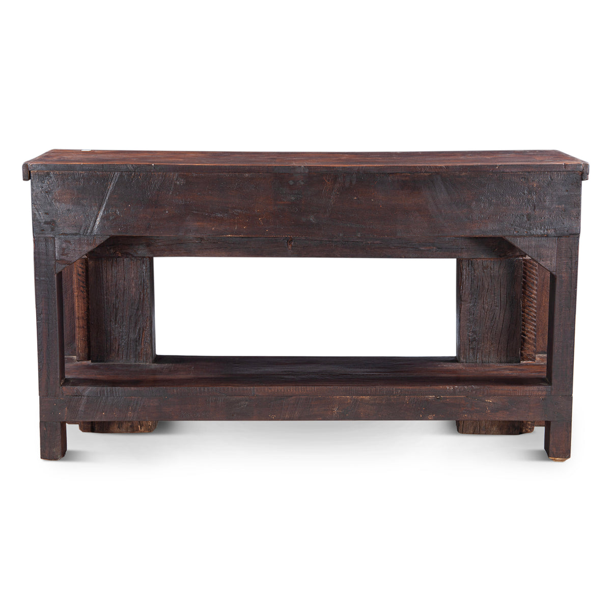 Finely Carved Wood Console Table with Bottom Shelf by Home Trends & Design at Eve Furniture