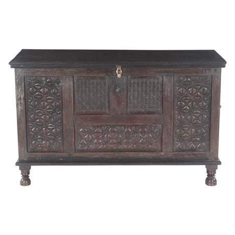 Finely Carved Wood Console Table with Built In Storage by Home Trends & Design at Eve Furniture