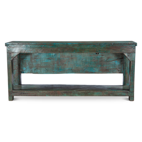 Finely Carved Wood Door Console Table with Bottom Shelf by Home Trends & Design at Eve Furniture