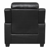 Finley Black Upholstered Padded Arm Tufted Living Room Set by Coaster at Eve Furniture