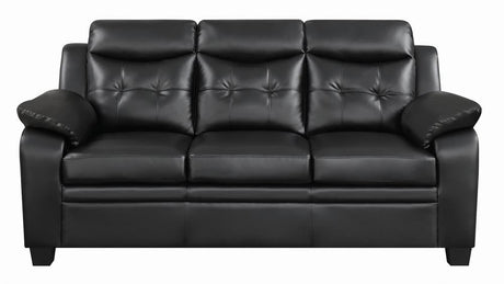 Finley Black Upholstered Padded Arm Tufted Living Room Set by Coaster at Eve Furniture