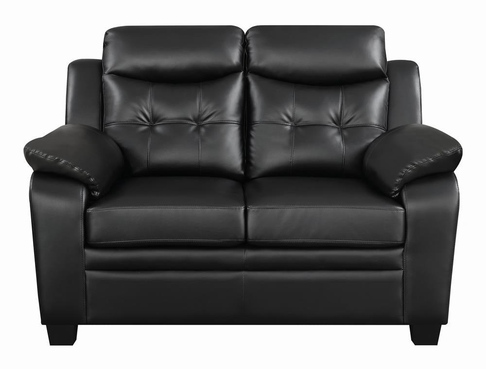 Finley Black Tufted Upholstered Loveseat by Coaster at Eve Furniture