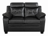 Finley Black Tufted Upholstered Loveseat by Coaster at Eve Furniture