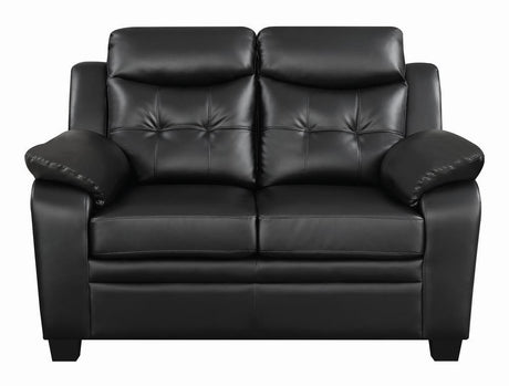 Finley Black Tufted Upholstered Loveseat by Coaster at Eve Furniture