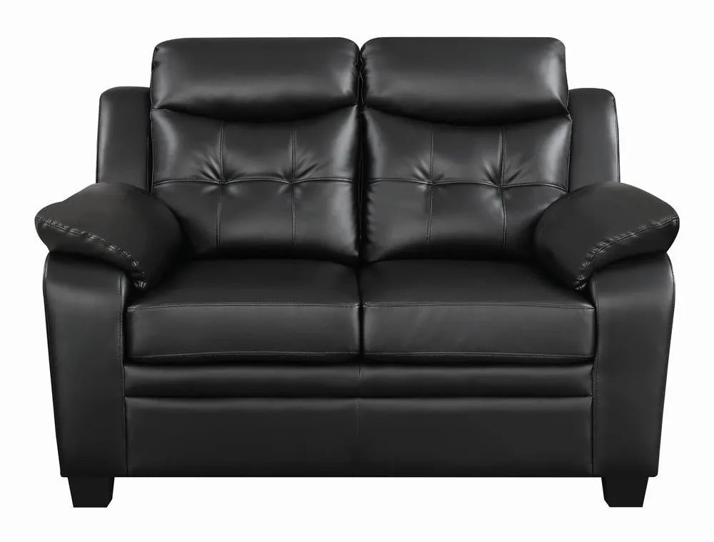 Finley Black Tufted Upholstered Loveseat by Coaster at Eve Furniture