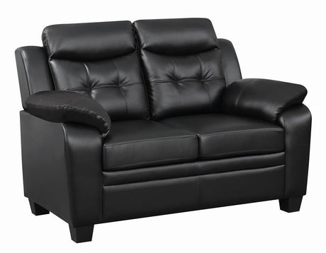 Finley Black Tufted Upholstered Loveseat by Coaster at Eve Furniture