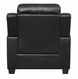 Finley Black Upholstered Padded Arm Tufted Living Room Set by Coaster at Eve Furniture
