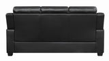 Finley Black Upholstered Padded Arm Tufted Living Room Set by Coaster at Eve Furniture