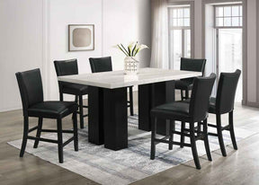 Finley PU Genuine Marble Counter Height Table & 6 Chairs by Happy Homes at Eve Furniture