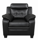 Finley Tufted Upholstered Chair Black by Coaster at Eve Furniture