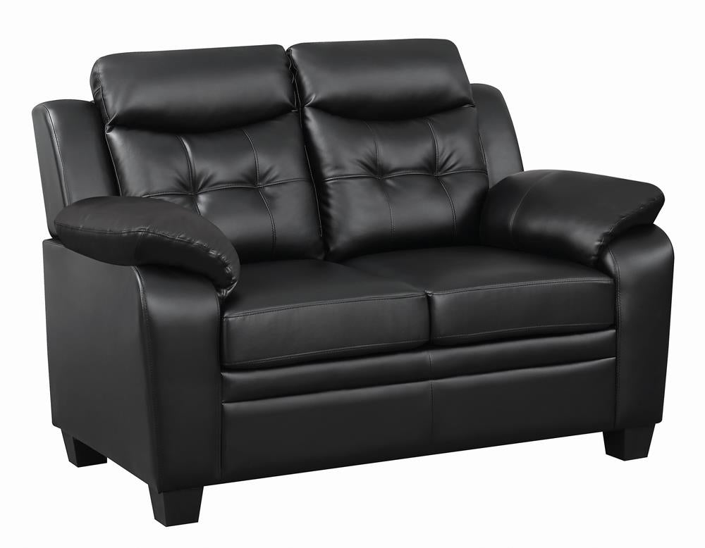 Finley Tufted Upholstered Loveseat Black