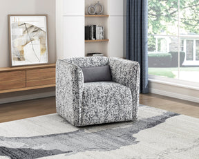 Finnegan Gray Swivel Chair by Homelegance at Eve Furniture
