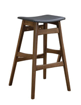 Finnick Dark Gray/Walnut Tapered Legs Bar Stools, Set of 2