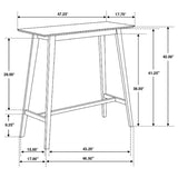 Finnick Walnut Rectangular Bar Table by Coaster at Eve Furniture
