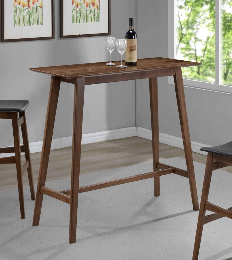 Finnick Walnut Rectangular Bar Table by Coaster at Eve Furniture