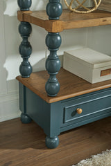 Finnworth Blue/Brown 70" Bookcase by Ashley at Eve Furniture