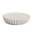 Fiora Round White Marble Scalloped Decorative Bowl by Mercana at Eve Furniture
