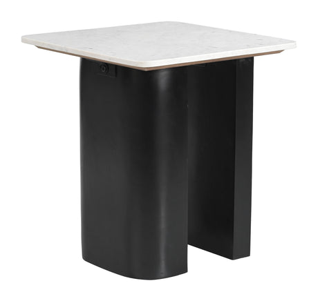 Fiora White & Black Side Table by Zuomod at Eve Furniture