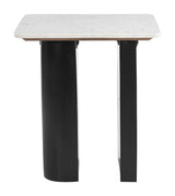 Fiora White & Black Side Table by Zuomod at Eve Furniture