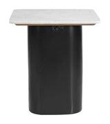 Fiora White & Black Side Table by Zuomod at Eve Furniture