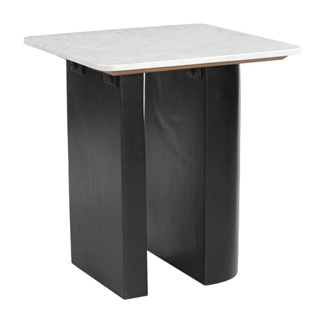 Fiora White & Black Side Table by Zuomod at Eve Furniture