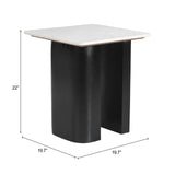 Fiora White & Black Side Table by Zuomod at Eve Furniture
