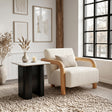 Fiora White & Black Side Table by Zuomod at Eve Furniture