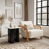 Fiora White & Black Side Table by Zuomod at Eve Furniture