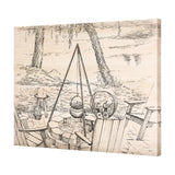 Fireside I by Mercana Studio a Hand Embellished Textured Canvas by Mercana at Eve Furniture