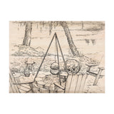 Fireside I by Mercana Studio a Hand Embellished Textured Canvas by Mercana at Eve Furniture
