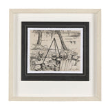 Fireside I by Mercana Studio a Hand Embellished Textured Framed Art Print Matted under Glass by Mercana at Eve Furniture
