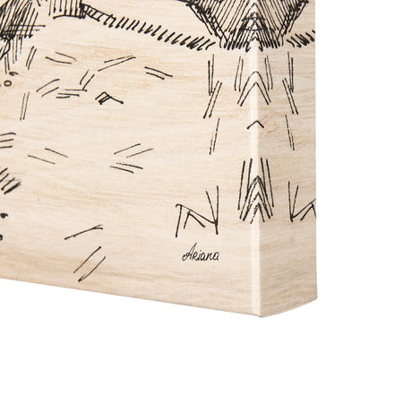 Fireside II by Mercana Studio a Hand Embellished Textured Canvas by Mercana at Eve Furniture