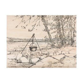 Fireside II by Mercana Studio a Hand Embellished Textured Canvas by Mercana at Eve Furniture