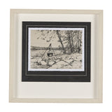 Fireside II by Mercana Studio a Hand Embellished Textured Framed Art Print Matted under Glass by Mercana at Eve Furniture